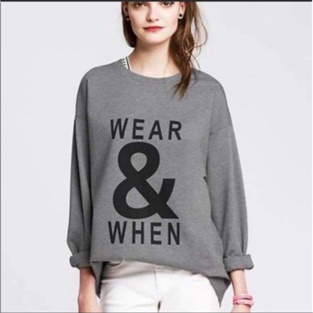 Banana Republic Wear & When Oversized Graphic Sweatshirt Size Small